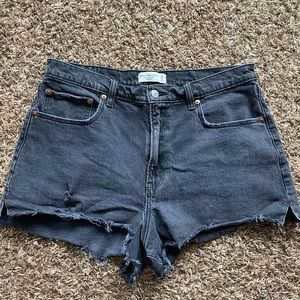 Abercrombie High-Rise Curve Love Cutoff Mom Shorts